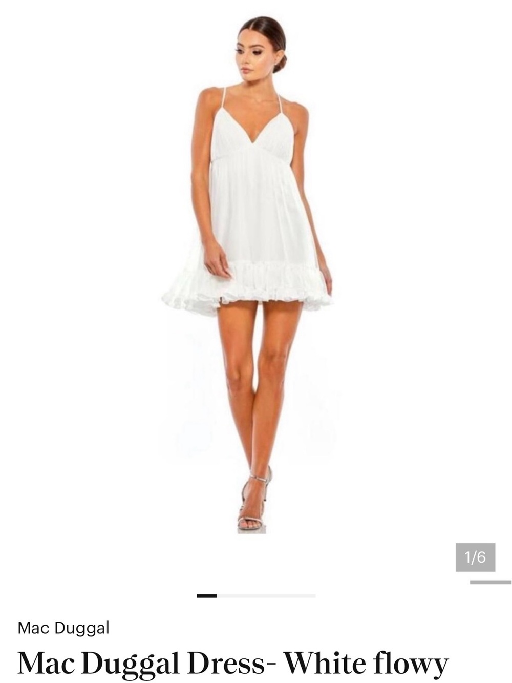 Mac Duggal White Dress